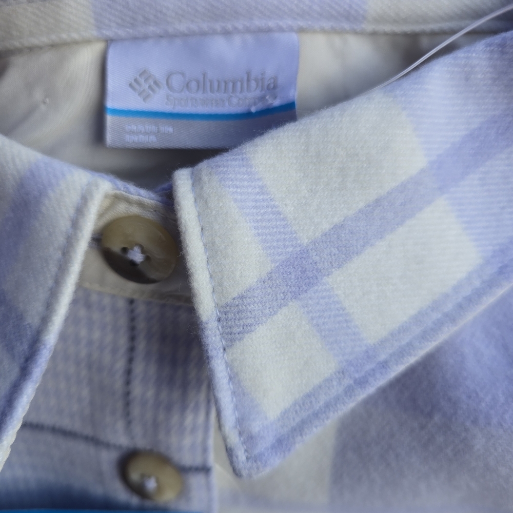Columbia Women's Plaid Button-Up Flannel Shirt Size L - Picture 8 of 10
